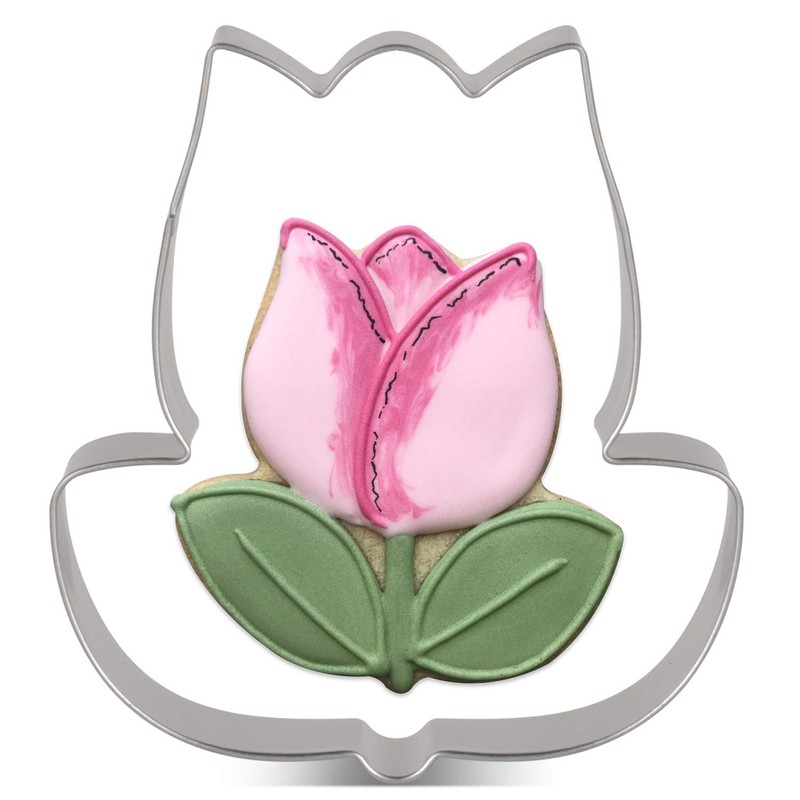 LILIAO Tulip Flower Cookie Cutter - 3.4 x 3.7 inches