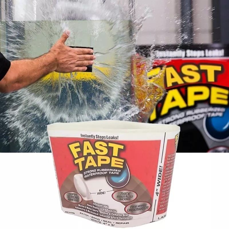 CL Cinta Para Reparaciones Y Tapar Fugas Fast Tape Negra