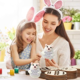 GUTERTOP Pack of 2 Lucky Pigs, Positive Potato Replacement Creative Knitting Wool Mini Pig Doll, Courage Gift, Get Well Soon Gift, Good Luck Charm Exam Gift