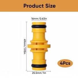 4PCS Double Male Hose Connectors – Garden Pipe Joiners for Irrigation and Watering Systems – Leakproof Double Male Connector Couplers for Hose Extension and Tap Connection