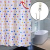 JianLing 30 Pieces Stainless Steel Hooks and 30 Pieces Curtain