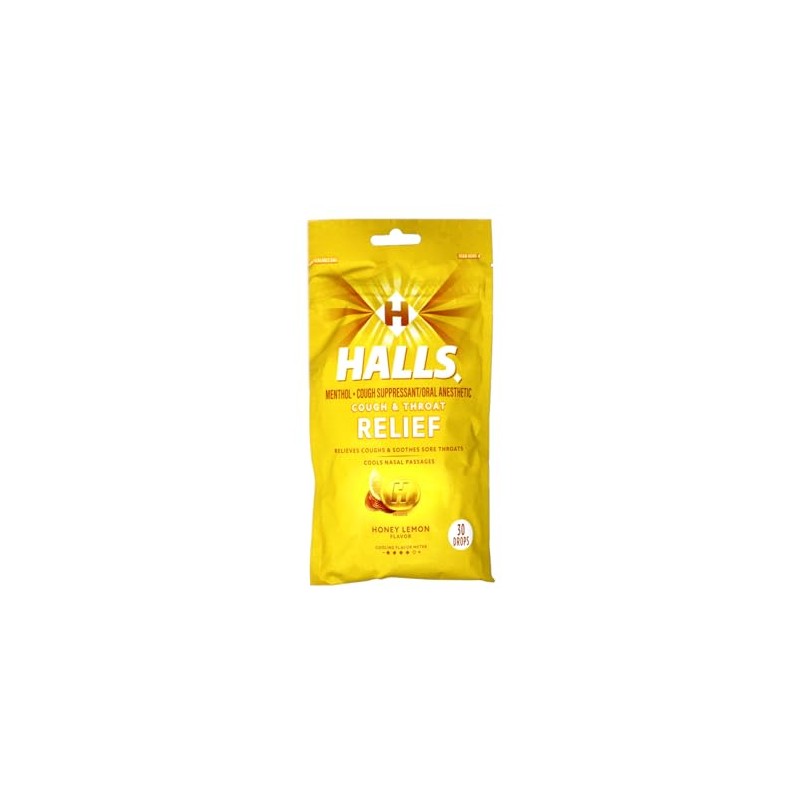 Halls Cough Suppressant/Oral Anesthetic Drops 30 ct