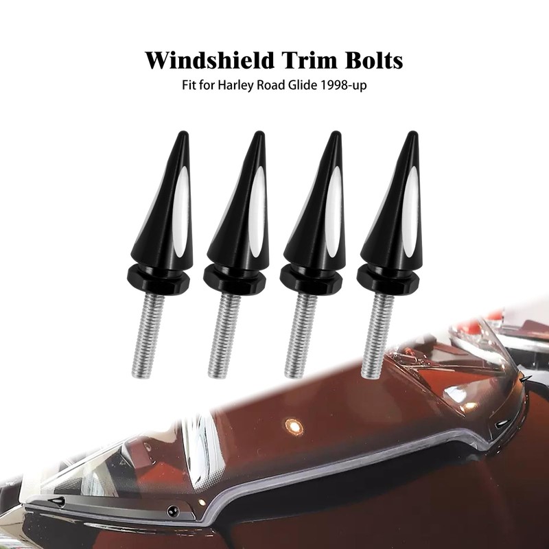 HCmotorku 3 Pieces Motorcycle Windshield Fairing Screw, Motorcycle Windshield Spike