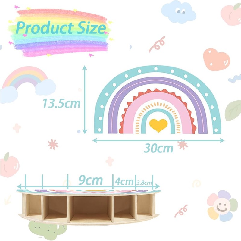 Jiahuade Pen Holder Children's Rainbow, Desk Office Organiser, Pen Holder