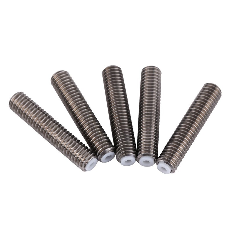 5pcs M6 x 30mm Nozzle Throat Stainless Steel Tube Throat