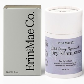 ERIN AND MAE CO. Dry Shampoo Powder | Non-Aerosol organic dry shampoo | Shampoo for women and Men | Powder dry shampoo less grease free from artificial fragrance | Eco-friendly paper shaker tube 2oz