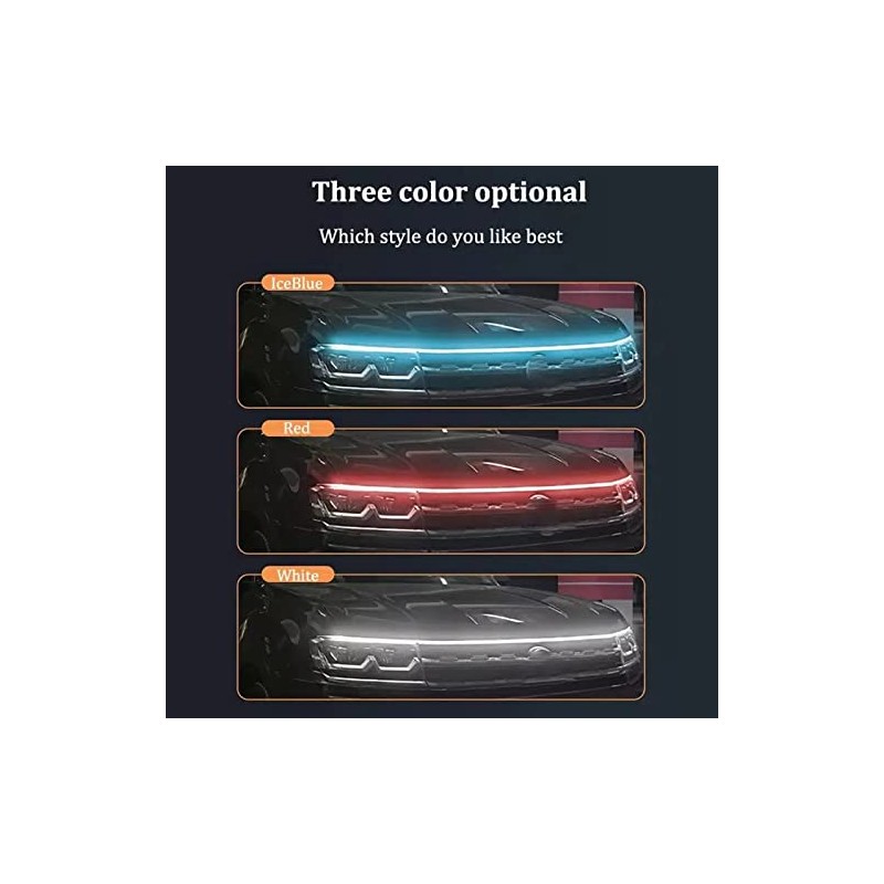 Tira de luces LED para exteriores de coche, kit de