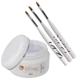 UV Gel Phase One Clear 15 ml inc. Brush Set 3 pcs