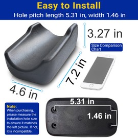 Alliseniors 2 Pack Walker Armrest Pad, Universal Repacement Rollator Armrest Pad, Rollator Arm Support Pad for Upright Walkers, Standard Walker, Rollator Walkers, Mounting Hole 5.31" * 1.46”