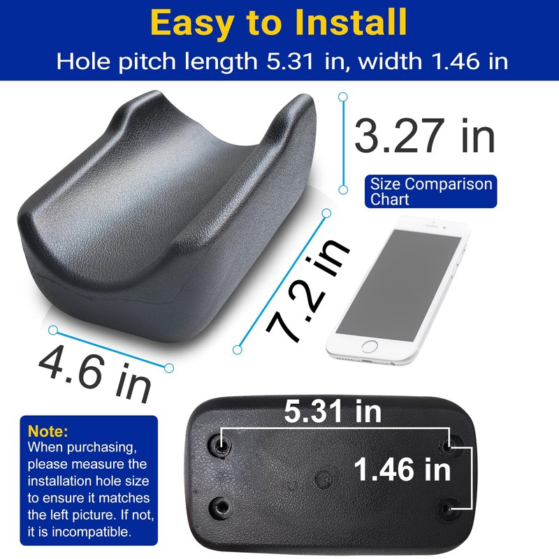 Alliseniors 2 Pack Walker Armrest Pad, Universal Repacement Rollator Armrest
