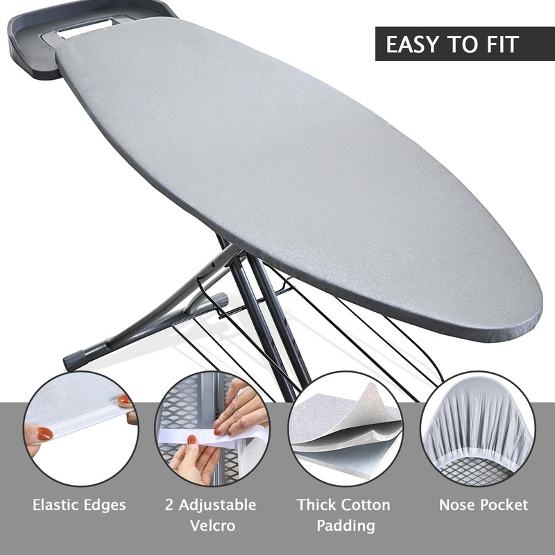 SheeChung Ironing Board Cover and Pad 22“x57”,Thick Iron Board Cover