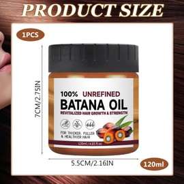 Bio Batana Oil for Hair Growth, Batana Hair Conditioner, 100% Natural Batana Hair Cream, Organic Batana Oil Conditioner, Natural Hair Growth Oil, for Healthier, Thicker, Smooth Hair