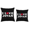 I Love Jovan Matching Girlfriend & Boyfriend Jovan Name Throw