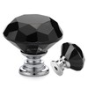 Ravinte Pack of 5 Crystal Drawer Knobs and Handles, Black
