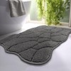 Grey Bath Mat, 20x32 Soft Microfiber Bathroom Mat for Shower