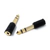 DRUT 1pcs 3.5mm Stereo Socket to 6.35mm Stereo Jack Converter