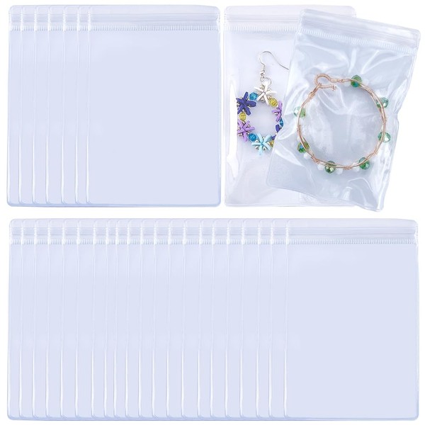 SOFPLATE Pack of 100 Clear Plastic Bags for Jewellery Storage