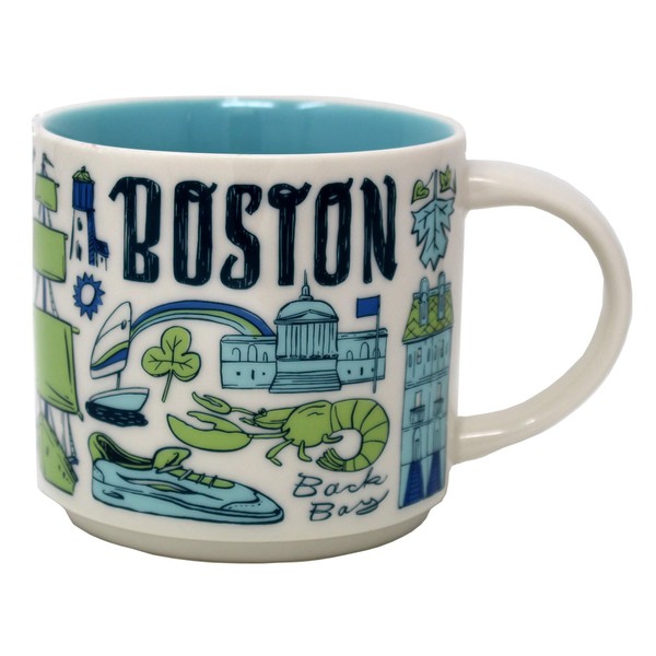 Starbucks Coffee Mug - Been There Series Across The Globe (Boston), 14 ounces