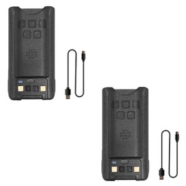 BAOFENG 2 Packs GMRS-9R Battery USB-C Charger Enlarge 4800mAh Capacity Thicken BL-9 Li-ion Battery for UV-9R Plus Accessories UV-9G Two Way Radio Accessories for Adult with Type-c Cable