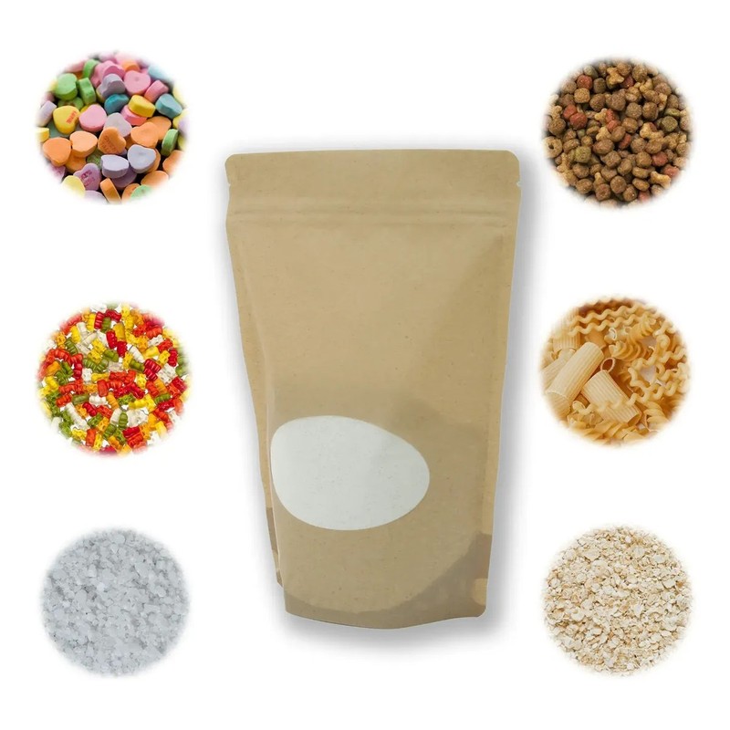 Bolsa Sup 250g - Apariencia Kraft Con Ventana - x100