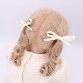 24 PCS Small Hair Ribbon Bow Fully Lined Clips for Girls Women Toddler Baby Youth Playful Hairpins Decoration Satin Bows (24 PCS Multicolors)