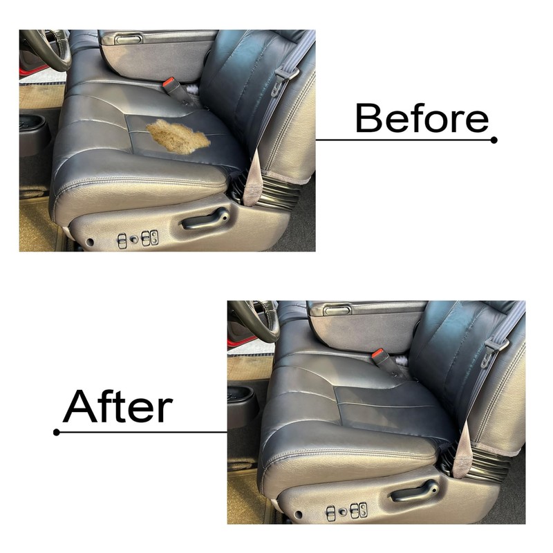 FZJDSD 2PCS Black Driver & Passenger Side Bottom Replacement Leather