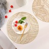 Hosoncovy 4 Pack Leaf Decorative Placemats PVC Placemats Hollow Dining