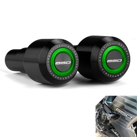 Mokiton Motorcycle Frame Sliders Crash Bar Protector Compatible with K.awasaki Ninja 650 2017-2023 2024 2025 | No Cut Kits Engine Fairing Guard Falling Protection Ninja650 EX650 Accessories (Green)