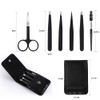 HappyGo Precision Tweezers Professional Stainless Steel Tweezer Set 6 Pack