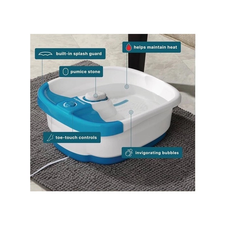 Homedics Bubble Mate Foot Spa with Heat Massage and Removable