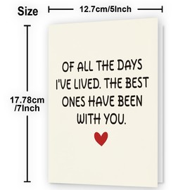 Happy Anniversary Card & Gifts for Him, Her, Husband, Wife, Women, Men, Boyfriend, Girlfriend, Couple | Valentine Day Gifts & Card | Wedding Anniversary