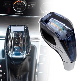 RULLINE Touch-Activated LED Illuminated Crystal Gear Shift Knob Compatible with Most Cars Without Button