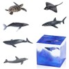 FineInno 6 Pcs Resin Fillers Sea Creatures, Realistic Ocean Animals