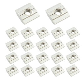 POFET 20 Pieces T-Slot Nuts Slot 8 - Type B, M6 T-Slot Nuts Set T-Slot Carbon Steel T Slot Nut Set For Aluminum Profile Extrusion Slot 30 Series