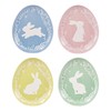 Bico Pastel Color Bunny Stoneware Salad Plates Set, Microwave &