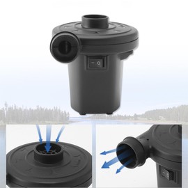 Aida & Hani Air Pump for Inflatables Air Mattress Pump Pool Air Pump Quick Unwarming Air Pump Plug in Inflate Deflate Pump with 3 Nozzles Black