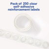 Avery Hole Reinforcements Dispenser, Clear, 250/Pack (2352)