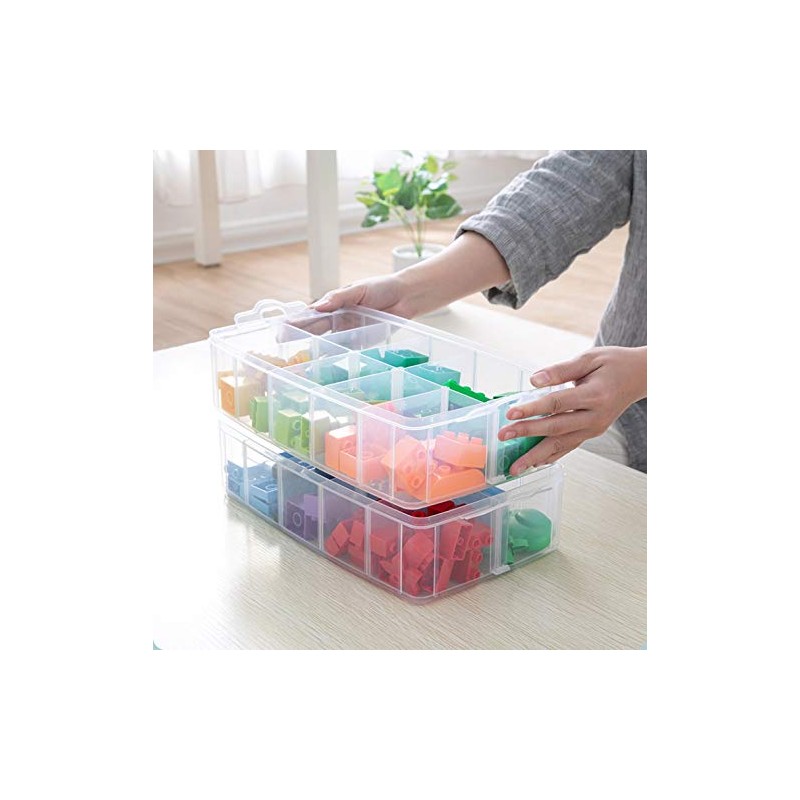 Sooyee - Contenedor apilable de 5 capas transparente