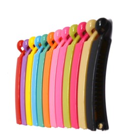 Kytaste Multi-Colour Fiber Banana Hair Clips for Girls and Women (12 pc)