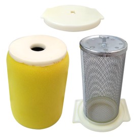 Gxcdizx Upgraded Air Filter & Guide & End Cap Kit for Yamaha Big Bear 350 (YFM350) 1987-1999, Replace 1YW-14458-01-00 1YW-14451-00-00 1UY-14468-00-00