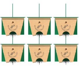 Best Bee Brother Turbo Trap 2.0, Professional-Grade Carpenter Bee Trap for Outside with Bee Vault, Large Viewport & Spring-Loaded Door, 4.1” W x 4.8” H x 5.9” D