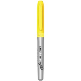 BIC Intensity Permanent Marker, Fine Point, Yellow Blaze, Single Marker