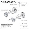 Adramata G23 Titanium Lip Piercing Labret Piercing Threadless Insertion Monroe