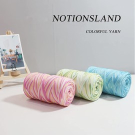 NOTIONSLAND 300g T-Shirt Yarn Fabric Knitting Yarn for Crochet Basket Bags Home Decor - Pink