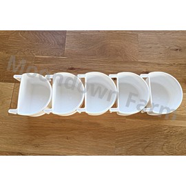 Moondown Farm 20 Pack Canary, Finch, Aviary Cage Bird Feeders Plastic D Cups