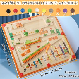 JESUS Laberinto magnético de Colores y números, para familias, escuelas, Juegos interactivos Entre Padres e Hijos, para ejercitar la concentración y Las Habilidades de Pensamiento