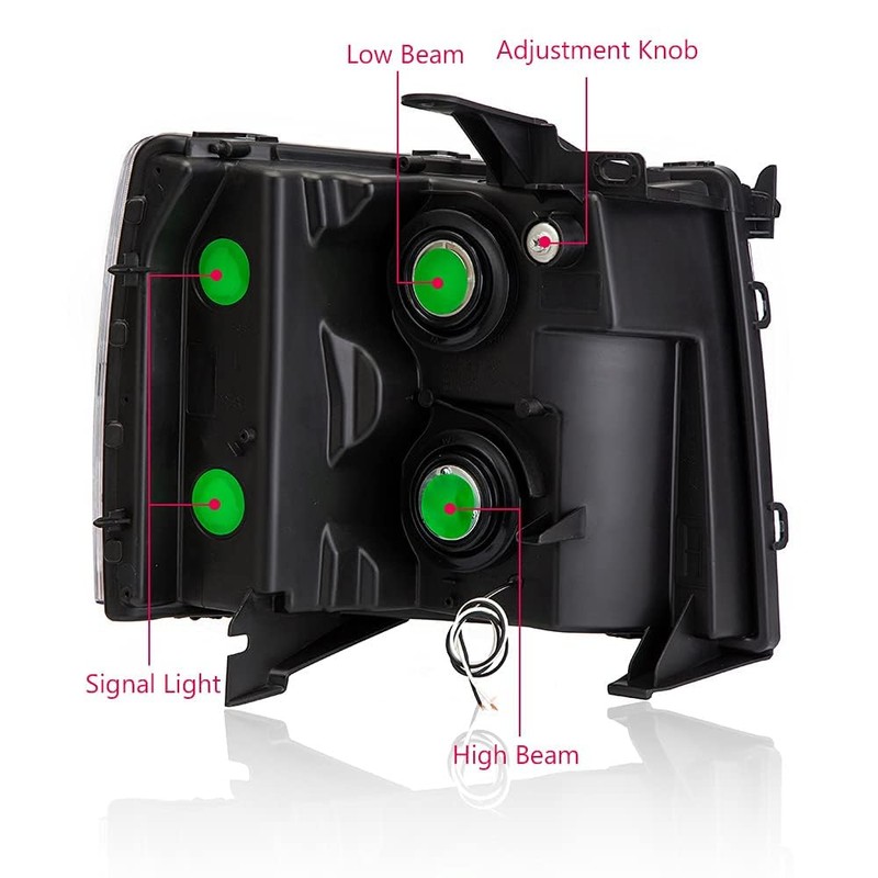 G-PLUS LED DRL Headlights, Compatible with 2007-2014 Chevy Silverado 2500