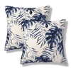 HATHAETY Palm Blue Throw Pillow Covers Tropical Leaf Square Pillow