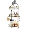 Orimade Aluminum Hanging Shower Caddy Over Head, Adjustable Bathroom Shelf