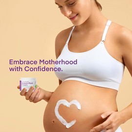 Stretch Mark Cream for Pregnant Women: Belly Butter for Expecting Moms - Moisturizing Lotion for Skin Elasticity - Maternity Skin Care Cream - 4 Oz